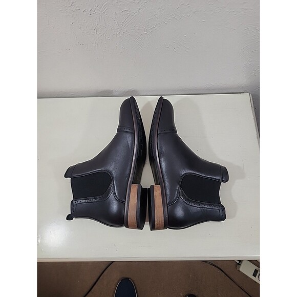 Vance CO Men's Black Faux Leather Slip On Boots Size 9 - Picture 6 of 12